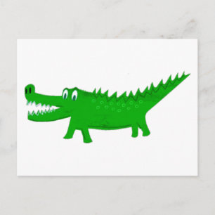 Süße Alligator-Zeichnung Postkarte