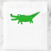 Süße Alligator-Zeichnung Rechteckiger Aufkleber (Tasche)