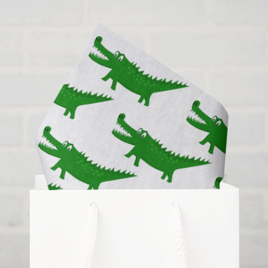 Süße Alligator-Zeichnung Seidenpapier (Geschenktüte)