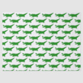 Süße Alligator-Zeichnung Seidenpapier (Vorderseite)