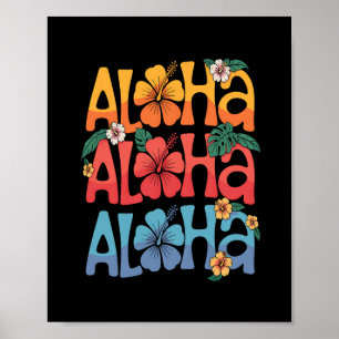 Süße Aloha Hawaiianischer Sommerurlaub Shaka Hibis Poster
