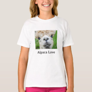 Süße Alpaka-Foto-Mädchen T-Shirt