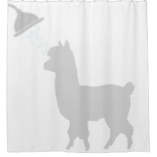 Süße Alpakaschatten Silhouette Shadow Buddies Duschvorhang