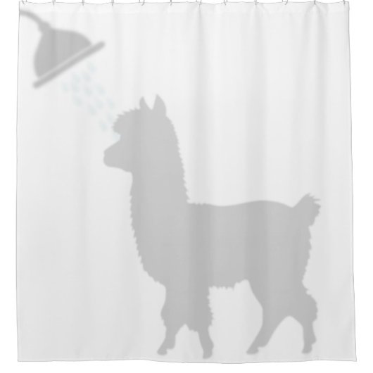 Süße Alpakaschatten Silhouette Shadow Buddies Duschvorhang (Vorderseite)