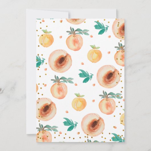 Süße als Pfirsich dreht zwei Einladung (Rückseite)