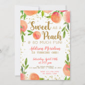 Süße als Pfirsichgeburt Einladung (Vorderseite)