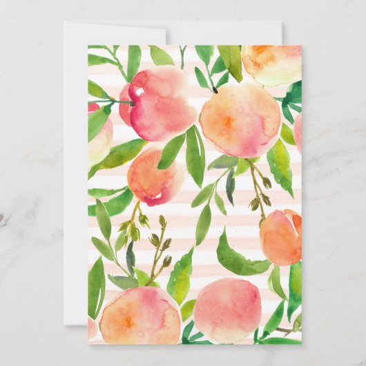 Süße als Pfirsichgeburt Einladung (Rückseite)