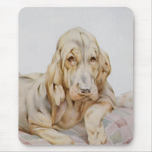 Süße alte Bloodhounds, Welpen von EJ Detmold Mousepad