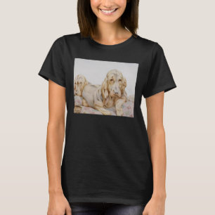 Süße alte Bloodhounds, Welpen von EJ Detmold T-Shirt