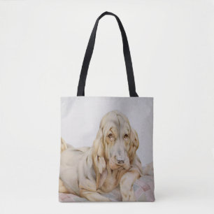 Süße alte Bloodhounds, Welpen von EJ Detmold Tasche