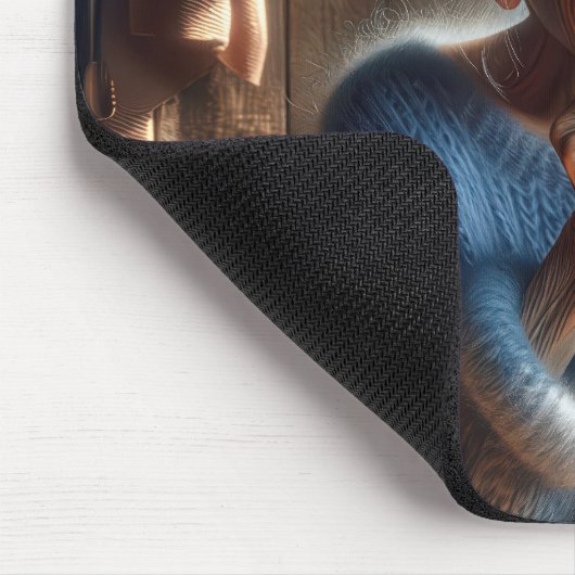 süße alte Dame mit Morgenkaffee Mousepad (Ecke)