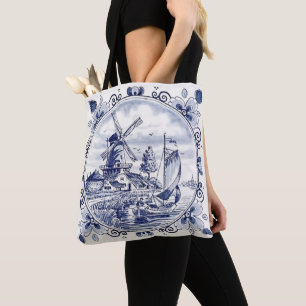 Süße alte holländische Windmühlen-Segelyacht Delft Tasche