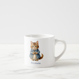 Süße alte Katzen-Personalisierung Espressotasse