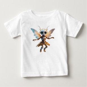 Süße Ameisen-Mädchen tanzender Roboter Pixie Baby T-shirt