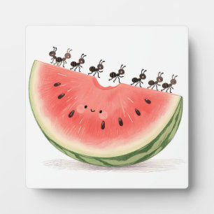 Süße Ameisen Wassermelonen-Scheibe Fotoplatte
