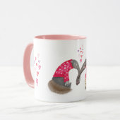 Süße Ameisenbären in Liebes-Tasse Tasse (Vorderseite Links)