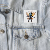Süße Ameisenmädchen tanzender Roboter Pixie Button (Beispiel)