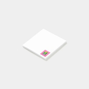 Süße Amsel schaut aus einer Geschenkschachtel hera Post-it Klebezettel