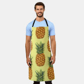 Süße Ananas abstraktes Illustrationsmuster Schürze (Getragen)