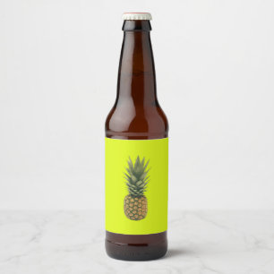 Süße Ananas Bierflaschenetikett