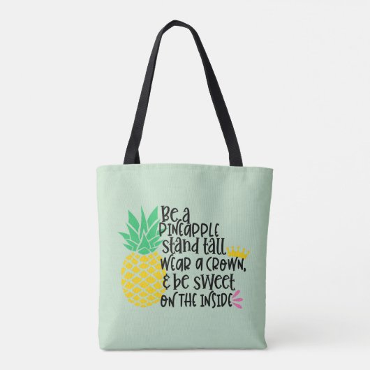 Süße Ananas Gelb Sei eine Ananas Tasche (Rückseite)