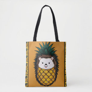 Süße Ananas-Igel-Tasche Lustige Tier-Illustration Tasche