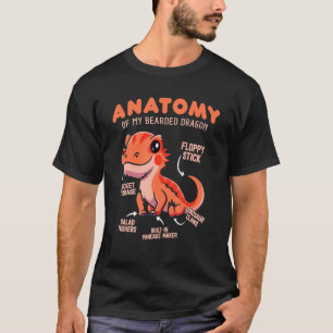 Süße Anatomie eines Bartagamen für Reptilien T-Shirt