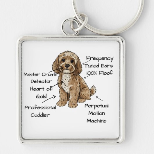 Süße Anatomie eines Cockapoo-Hundefreundes Geschen Schlüsselanhänger (Vorne)