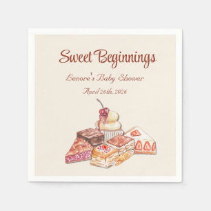 Süße Anfänge Italienische Dessert-Baby-Party Serviette
