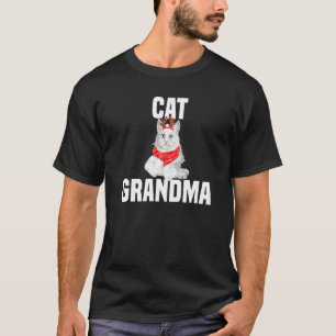 Süße Angora-Katze mit Rentier-Kostüm Katzen-Oma T-Shirt