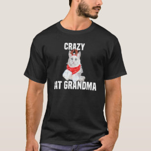 Süße Angora-Katze mit Rentier-Kostüm Verrückte Kat T-Shirt