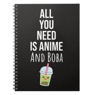 Süße Anime-Boba-Geschenke Bubble Tea Otaku Kawaii Notizblock