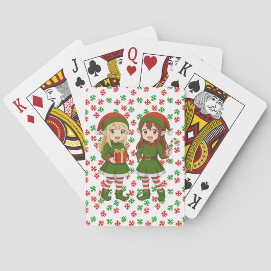 Süße Anime-Christ-Elfen Spielkarten (Rückseite)