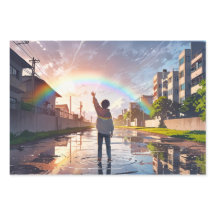 Süße Anime-Einwickelpapier - Packung mit 3 Seiten