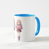 Süße Anime-Eiscreme-Mädchen Tasse (VorderseiteRechts)