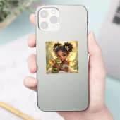 Süße Anime-Fee und Chibi-Drache Aufkleber (Telefon)