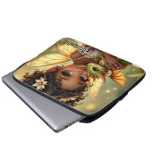Süße Anime-Fee und Chibi-Drache Laptopschutzhülle (Vorne Knopf)
