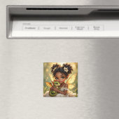 Süße Anime-Fee und Chibi-Drache Magnet (In Situ (Geschirrspüler))