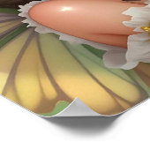 Süße Anime-Fee und Chibi-Drache Poster (Ecke)