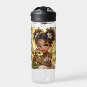 Süße Anime-Fee und Chibi-Drache Trinkflasche