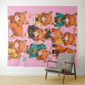 Süße Anime-Fuchs-Mädchen Wandteppich (Beispiel (Horizontal))