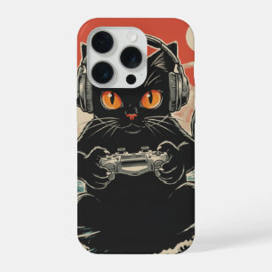 Süße Anime-Gamer Kawaii-Katze Japanisches Gaming-G iPhone 15 Pro Hülle