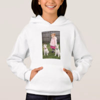 Süße Anime-Girl-&-Hunde-Hoodie für Mädchen