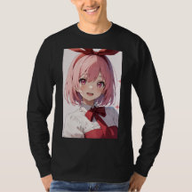 Süße Anime-Girl-Illustration mit rosa Haaren