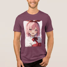 Süße Anime-Girl-Illustration mit rosa Haaren
