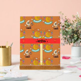 Süße Anime-Halbmond-Ramadan-Tischdekoration Acrylschild