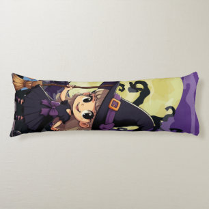 Süße Anime-Halloween-Hexe Seitenschläferkissen