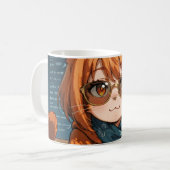 Süße Anime-Katzengirl Kaffeetasse (Vorderseite Links)