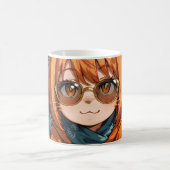 Süße Anime-Katzengirl Kaffeetasse (Mittel)