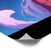 Süße Anime-Katzengirl Poster (Ecke)